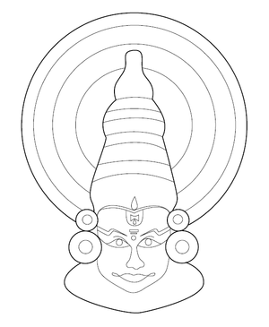 Kathakali Coloring Page