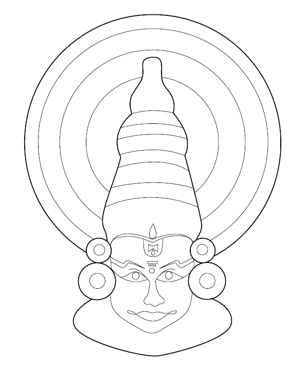 Kathakali Coloring Page
