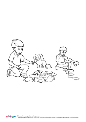 Jigsaw Puzzle Coloring Picture