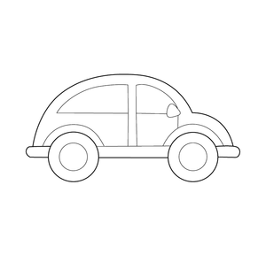Car Coloring Page – transportation-themed printable for kids