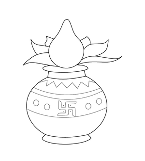 Traditional kalasha coloring page – fun and educational printable for children