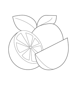 Lemon coloring page – fun and educational printable for children