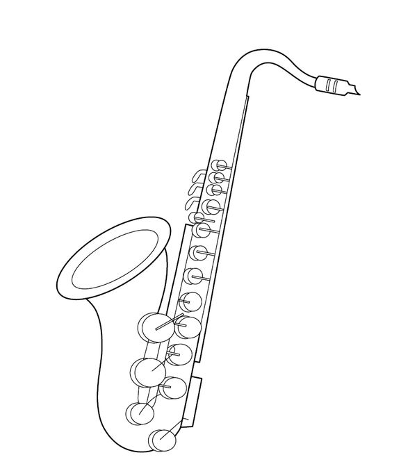 Saxophone Coloring page – fun and educational printable for children