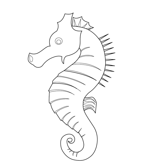 Seahorse Coloring page – fun and educational printable for children