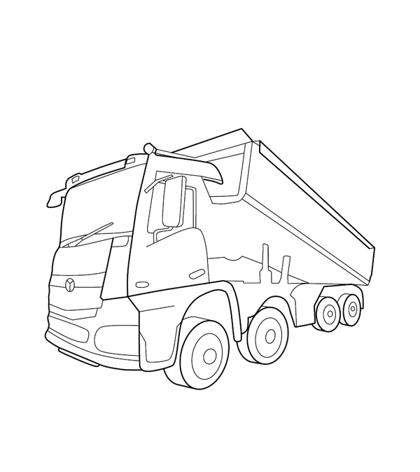 Truck Coloring Page – transportation-themed printable for kids
