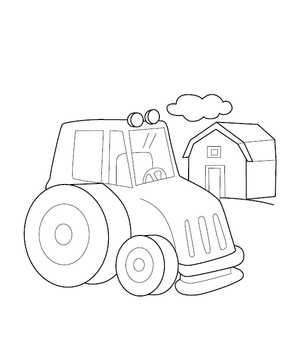 Tractor Coloring Image
