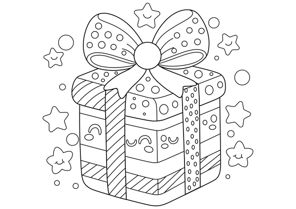 Gifts coloring page – fun and educational printable for children