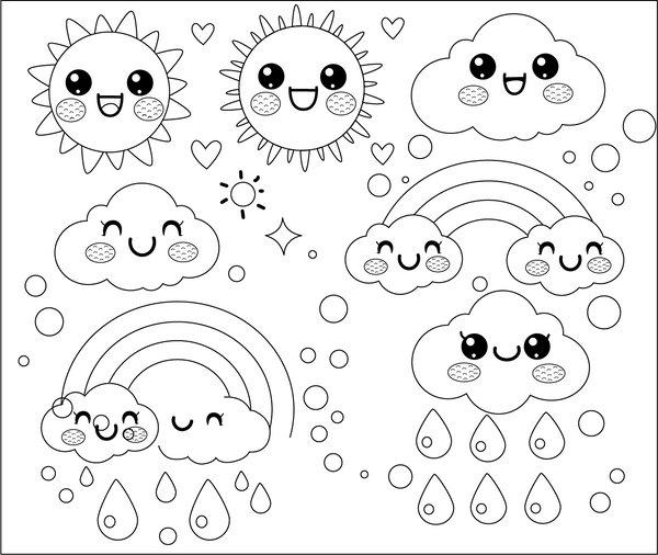 Free Kawaii Coloring Book PDF