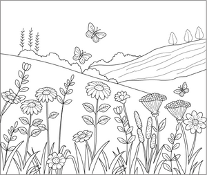 Wildflowers And Meadows coloring page – fun and educational printable for children