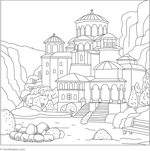 Greece Coloring Book