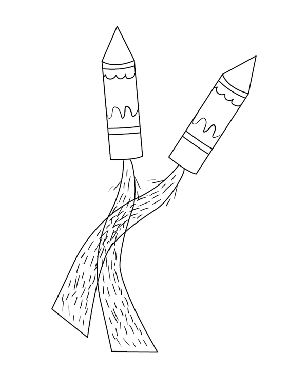 Fire Cracker Coloring Sheet