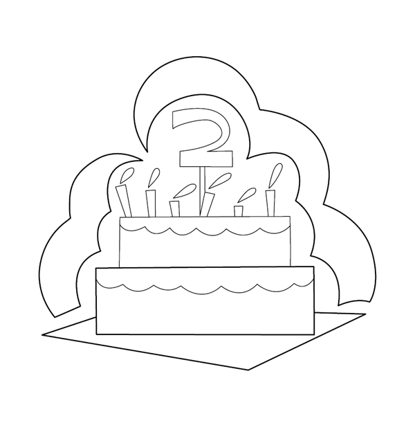 Free  Birthday Cake coloring page – fun and educational printable for children