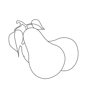 Pear  coloring page – fun and educational printable for children
