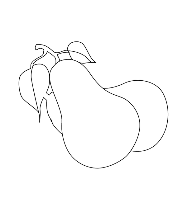 Pear coloring page – fun and educational printable for children
