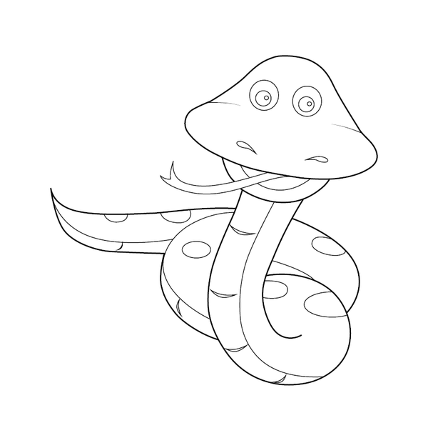 Snake Coloring Page For Kids  – fun and educational printable for children