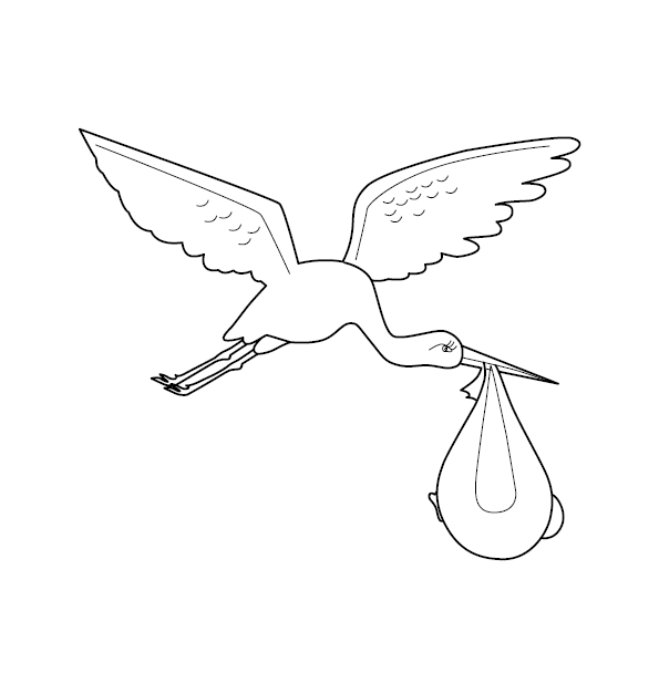 Crane Coloring Page