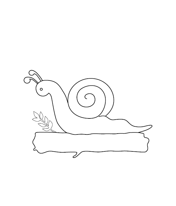 Snail Coloring Image for Kids