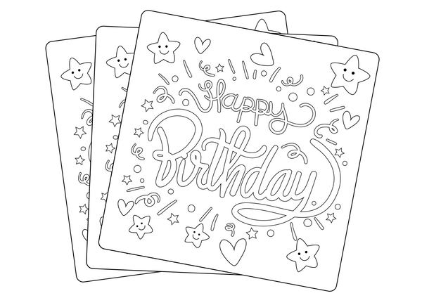 Birthday Party Coloring Book – PDF