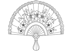 Chinese Hand Fan coloring page – fun and educational printable for children