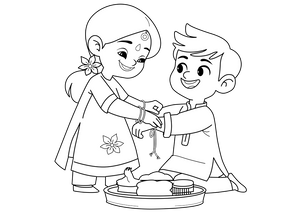 Rakshabandhan coloring page – fun and educational printable for children