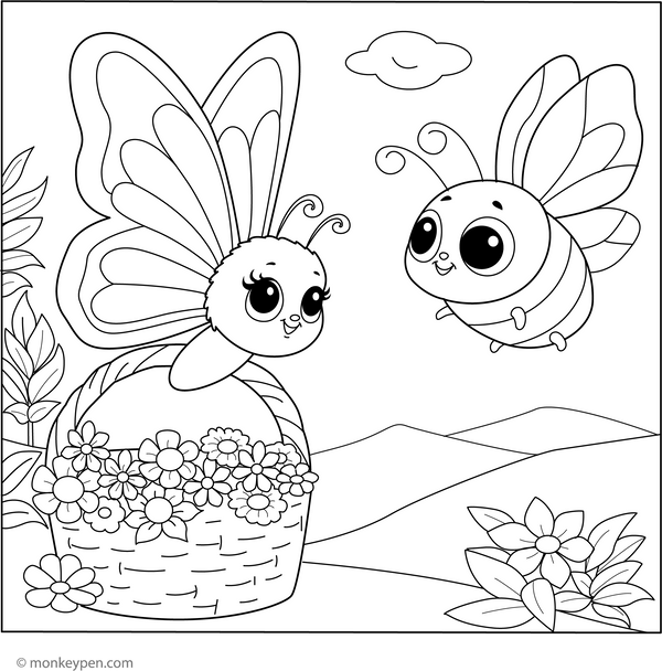 Butterflies Coloring Book - PDF Download