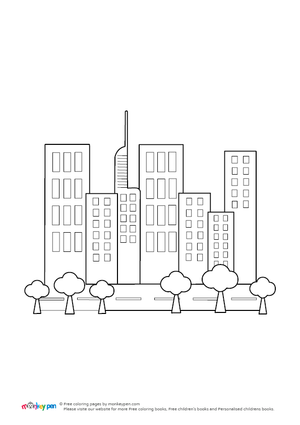 Building Coloring Sheet