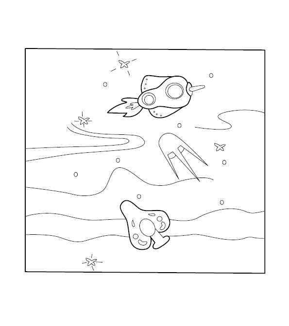 Outer Space Coloring Pictute