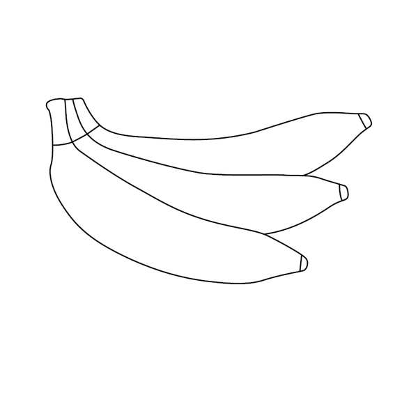 Banana coloring page – fun and educational printable for children