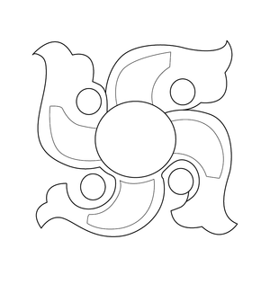 Rangoli design coloring page – fun and educational printable for children