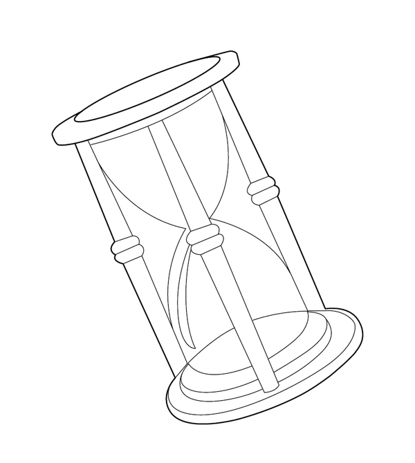 Simple hour glass coloring page – fun and educational printable for children