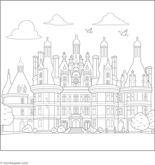Chaeteau De Chambord Coloring Page – fun and educational printable for children