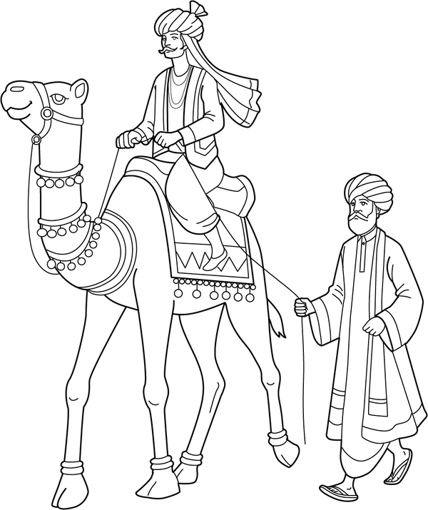 Printable Camel Coloring Book