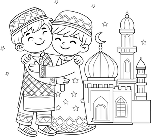 Eid Celebration coloring page – fun and educational printable for children