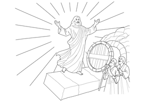 Jesus Resurrection coloring page – fun and educational printable for children