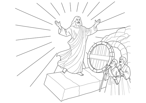 Jesus Resurrection coloring page – fun and educational printable for children