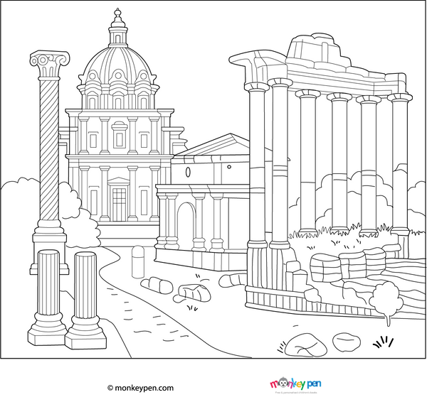 Italy Coloring Book – Instant Download