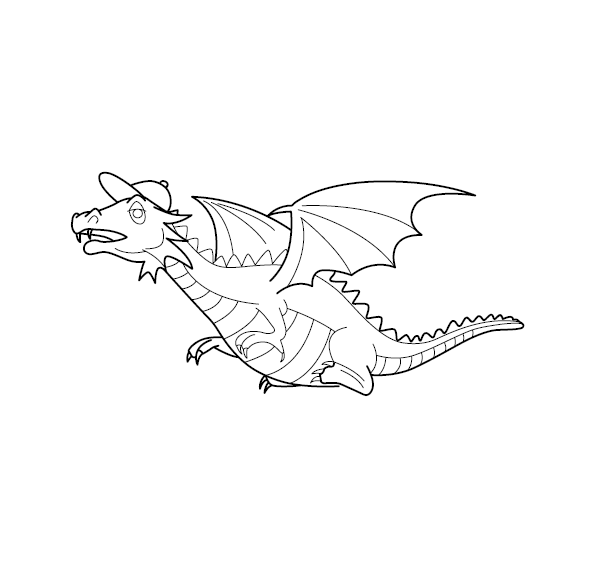 Free Dragon Coloring Picture