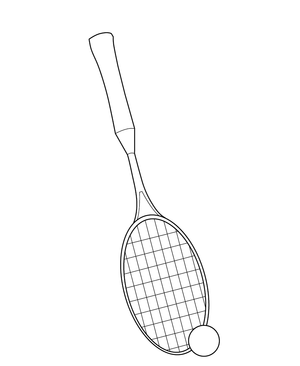 Tennis Racket Coloring page – fun and educational printable for children