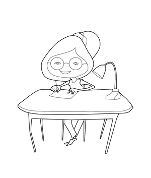 Writing  coloring page – fun and educational printable for children