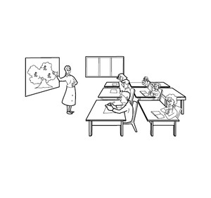 Classroom Coloring Image