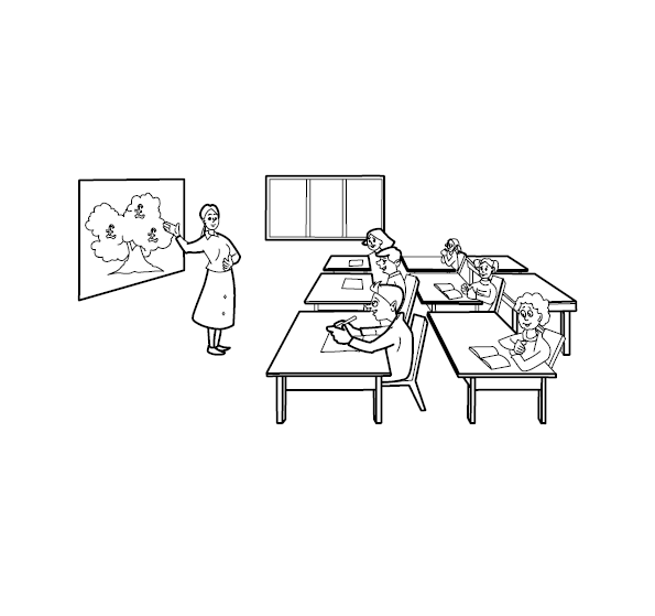 Classroom Coloring Image