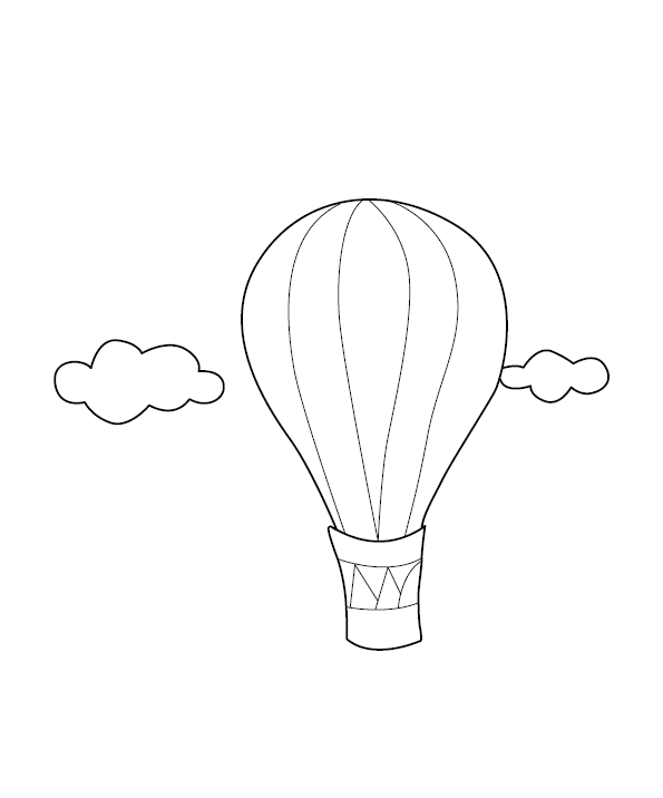 Air Balloon Coloring Page – fun and educational printable for children