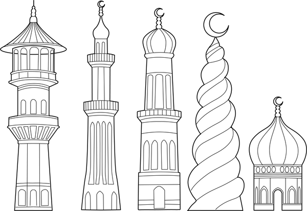 Minarets coloring page – fun and educational printable for children