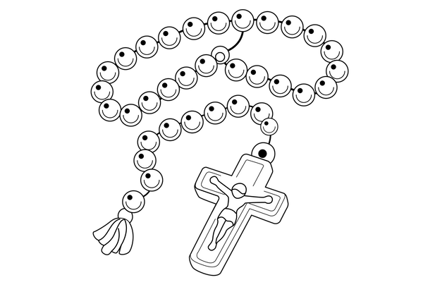 Rosary coloring page – fun and educational printable for children
