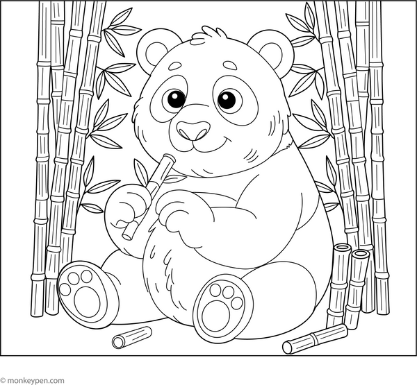 Giant Panda Coloring Page – fun and educational printable for children