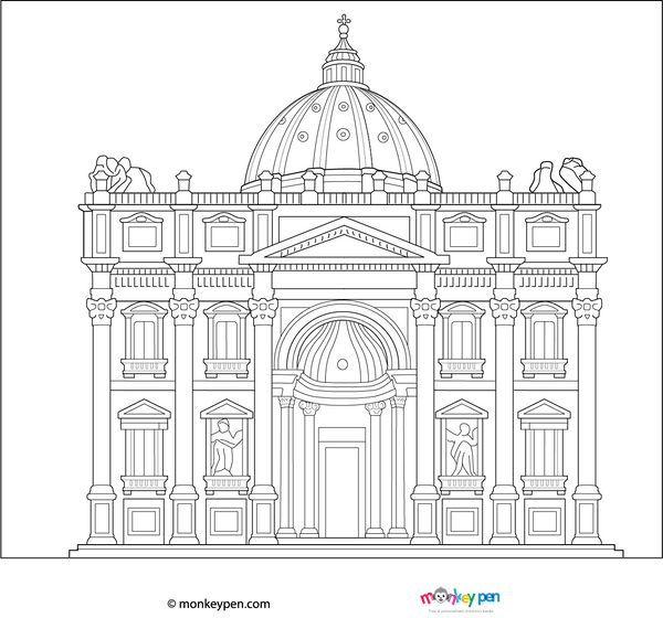 Sistine Chapel Coloring Page