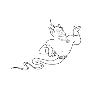Genie Coloring Page