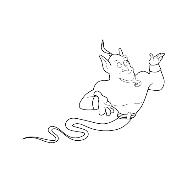 Genie Coloring Page