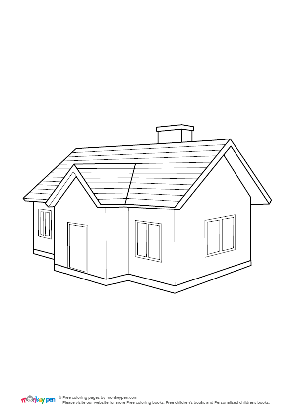 House Coloring Image