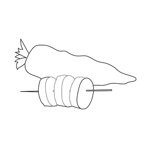 Carrot Coloring page – transportation-themed printable for kids